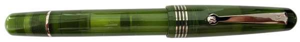Molteni Modelo M54 Plus Demonstrator Forest Green Rhodium Trim Fountain Pen